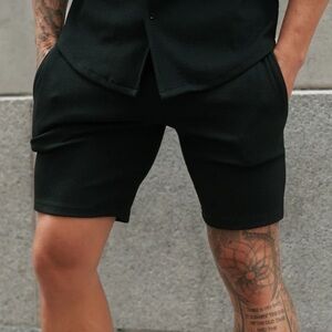 Father sons JERSEY CORD BLACK SHORTS